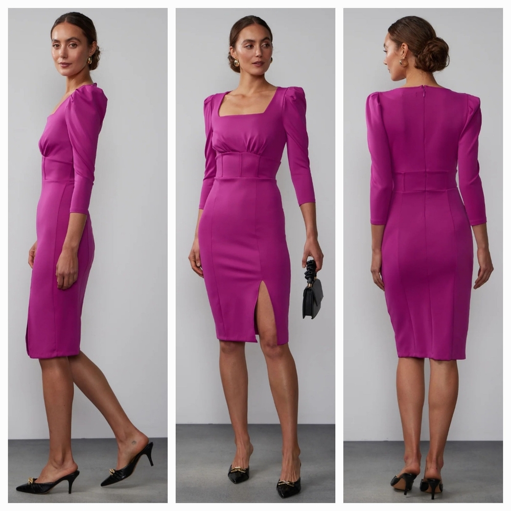 UNUSED New York & Company Pink Slit  Dress Size XL